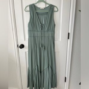 Lovestitch Maxi Dress: Dusty Teal - L